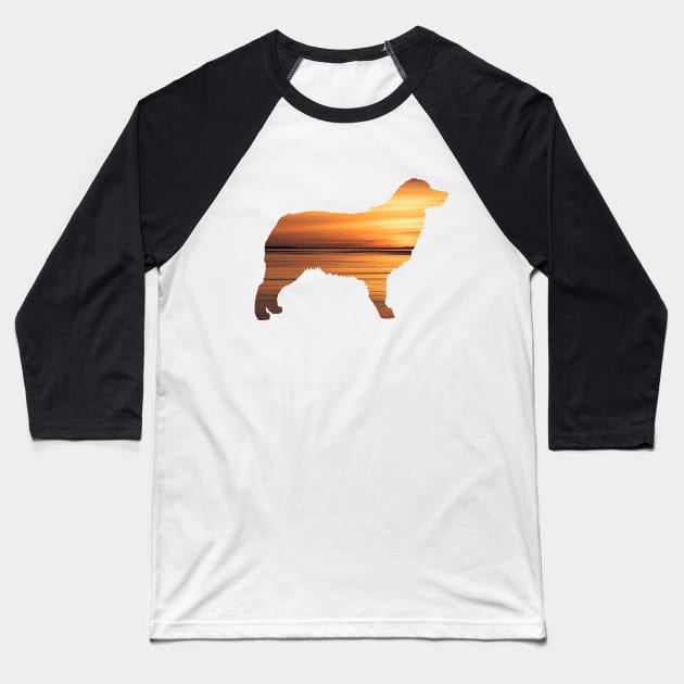 Australian Shepherd Sunset Baseball T-Shirt by Rumble Dog Tees